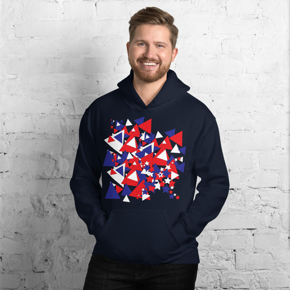 Purple Sky Patriotic Print Unisex Hoodie