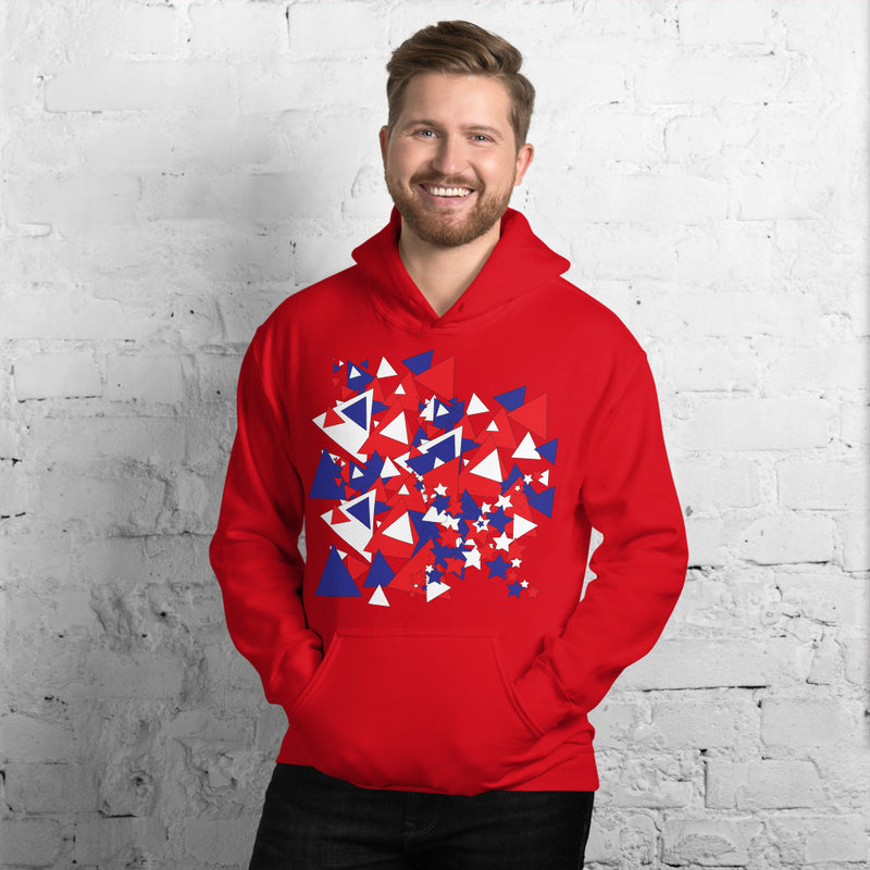 Purple Sky Patriotic Print Unisex Hoodie