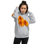 Purple Sky Orange Floral Print Unisex Hoodie