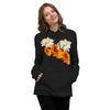 Purple Sky White Orange Floral Print Unisex Lightweight Hoodie