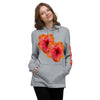 Purple Sky Orange Floral Print Unisex Lightweight Hoodie