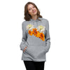 Purple Sky White Orange Floral Print Unisex Lightweight Hoodie