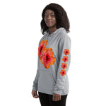 Purple Sky Orange Floral Print Unisex Lightweight Hoodie