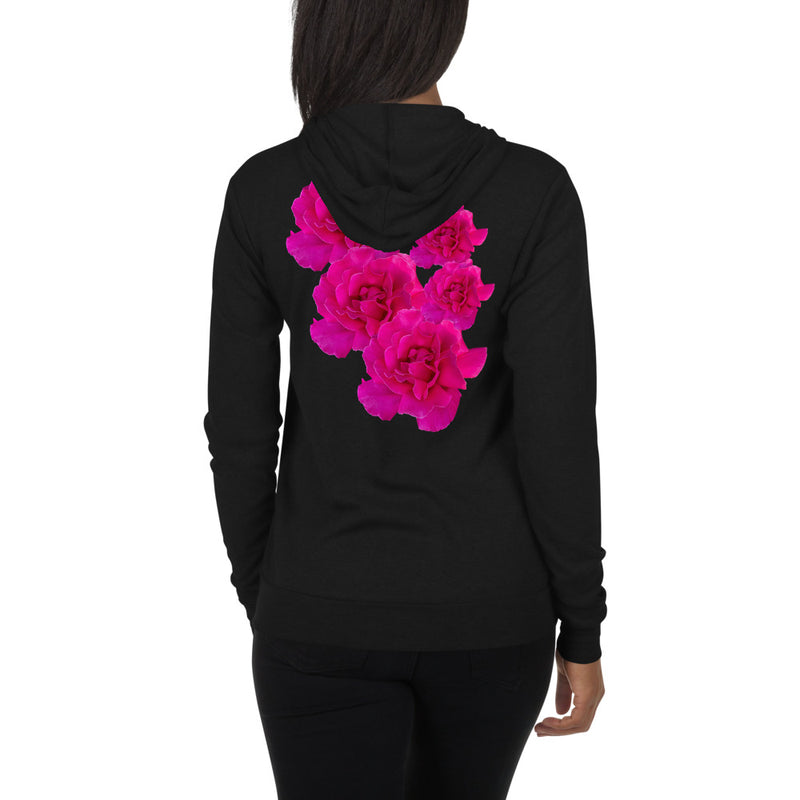 Purple Sky Floral Unisex zip hoodie