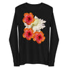 Purple Sky White Orange Floral Print Unisex Long Sleeve Tee