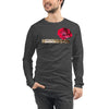 Purple Sky Red Rose Print Unisex Long Sleeve Tee