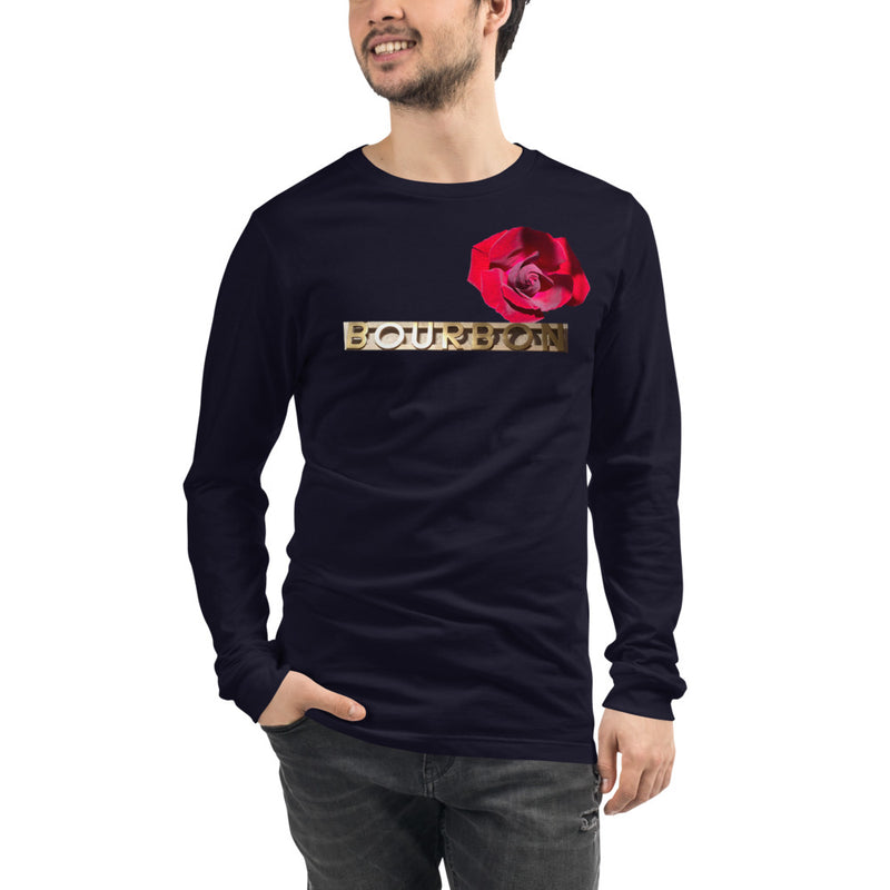 Purple Sky Red Rose Print Unisex Long Sleeve Tee