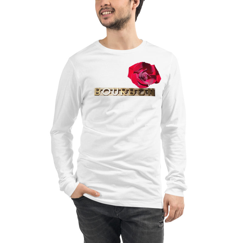 Purple Sky Red Rose Print Unisex Long Sleeve Tee