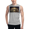 Purple Sky New Orleans Landmark Print Muscle Shirt