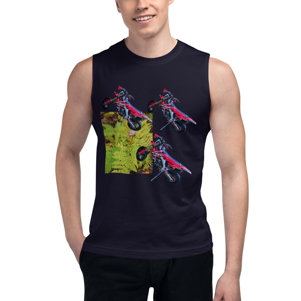 Purple Sky Motorcycle Muscle Shirt