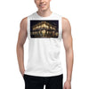 Purple Sky New Orleans Landmark Print Muscle Shirt