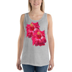 Purple Sky Red Floral Print Unisex Tank Top