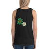 Purple Sky Gold Green Floral Print Unisex Tank Top