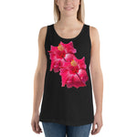 Purple Sky Red Floral Print Unisex Tank Top