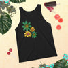 Purple Sky Green Gold Floral Print Unisex Tank Top