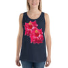 Purple Sky Red Floral Print Unisex Tank Top