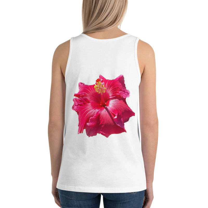 Purple Sky Red Floral Print Unisex Tank Top