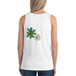 Purple Sky Gold Green Floral Print Unisex Tank Top