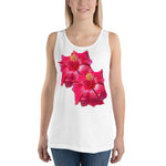 Purple Sky Red Floral Print Unisex Tank Top