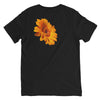 Purple Sky Orange Flower Unisex Short Sleeve V-Neck T-Shirt