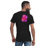 Purple Sky Purple Floral Print Unisex Short Sleeve V-Neck T-Shirt