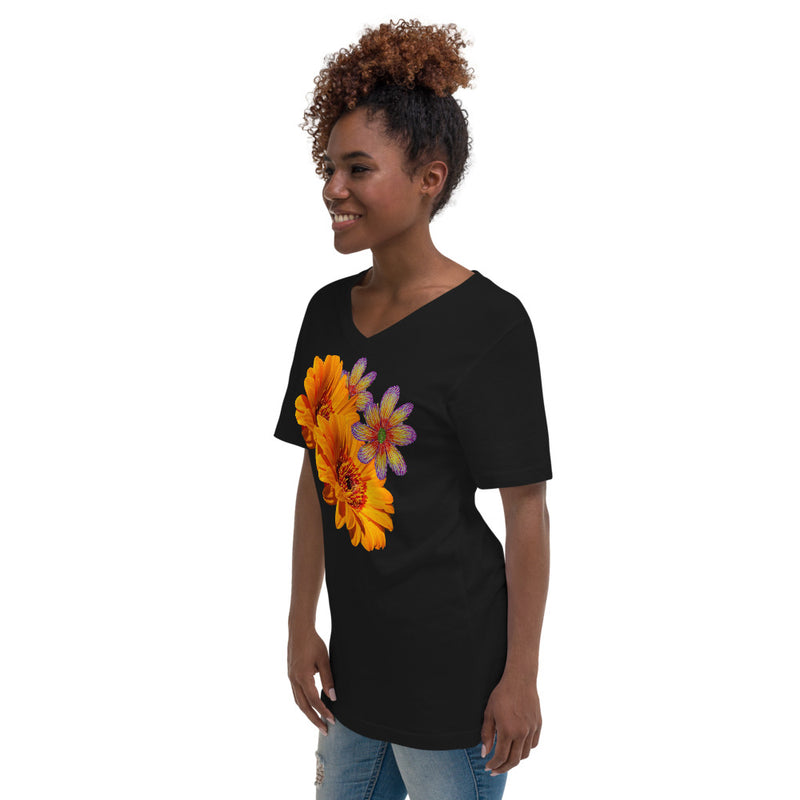 Unisex Short Sleeve V-Neck T-Shirt