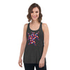 Purple Sky Patriotic Print Women's Flowy Racerback Tank