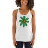 Purple Sky Green Flower Women's Racerback Tank